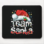 Team Santa Claus Christmas Family Matching Pajama Muismat (Voorkant)