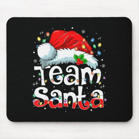 Team Santa Claus Christmas Family Matching Pajama Muismat (Voorkant)