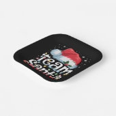 Team Santa Claus Christmas Family Matching Pajama Papieren Bordje (Gebogen)