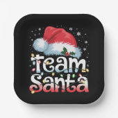 Team Santa Claus Christmas Family Matching Pajama  Papieren Bordje (Voorkant)