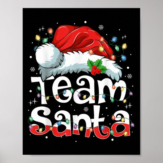 Team Santa Claus Christmas Family Matching Pajama Poster (Voorkant)