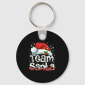 Team Santa Claus Christmas Family Matching Pajama Sleutelhanger (Voorkant)