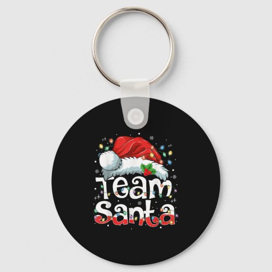 Team Santa Claus Christmas Family Matching Pajama  Sleutelhanger (Voorkant)