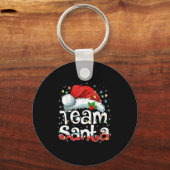 Team Santa Claus Christmas Family Matching Pajama  Sleutelhanger (Voorkant)