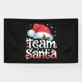 Team Santa Claus Christmas Family Matching Pajama Spandoek (Horizontaal)