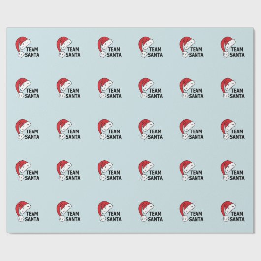 Team Santa, Cool kerstcadeau Cadeaupapier (Vlak)