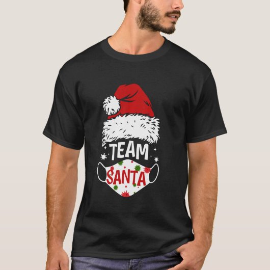 Team Santa Face Mask 2020 Costume Family T-shirt (Voorkant)