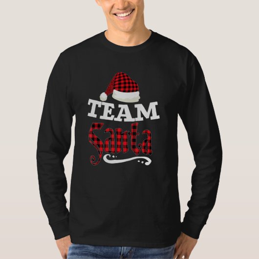 Team Santa Family Group Matching Christmas Pajama  T-shirt (Voorkant)
