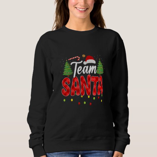 Team Santa Family Group Matching Christmas Pajama  Trui (Voorkant)