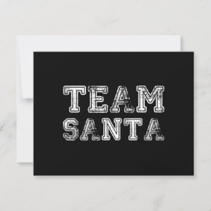 Team Santa Grappige Kerst RSVP Kaartje
