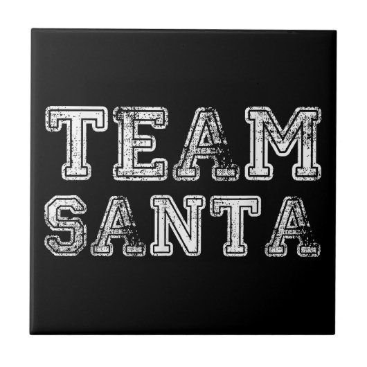 Team Santa Grappige Kerst Tegeltje (Voorkant)