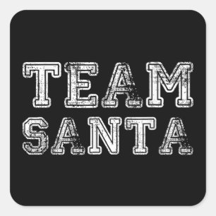 Team Santa Grappige Kerst Vierkante Sticker