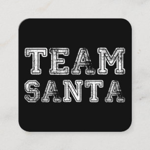 Team Santa Grappige Kerst Vierkante Visitekaartje