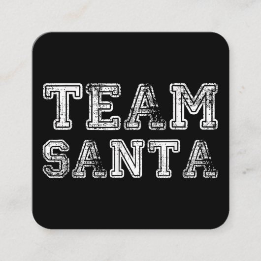 Team Santa Grappige Kerst Vierkante Visitekaartje (Voorkant)