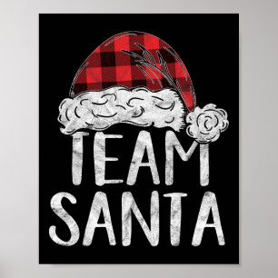 Team Santa Kerstkerstkostuum Gift Matching Family Poster