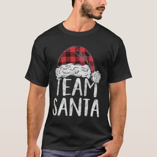Team Santa Kerstkerstkostuum Gift Matching Family T-shirt (Voorkant)