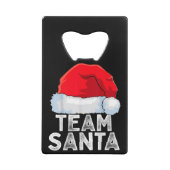 Team Santa Kerstman Squad Family Matching Pajamas Creditkaart Flessenopener (Achterkant)