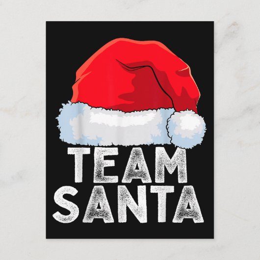 Team Santa Kerstman Squad Family Matching Pajamas Informatiekaartje (Achterkant)