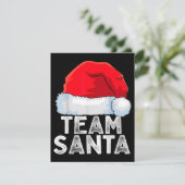 Team Santa Kerstman Squad Family Matching Pajamas Informatiekaartje (Staand voorkant)