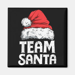 Team Santa Kerstman Squad Family Matching Pajamas Magneet