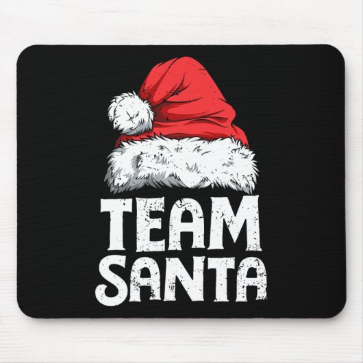 Team Santa Kerstman Squad Family Matching Pajamas Muismat (Voorkant)