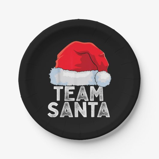 Team Santa Kerstman Squad Family Matching Pajamas Papieren Bordje (Voorkant)