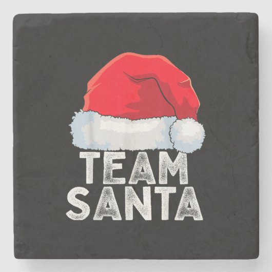 Team Santa Kerstman Squad Family Matching Pajamas Stenen Onderzetter (Voorkant)