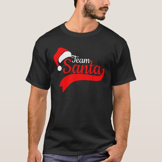 Team Santa Kerstman Squad Family Matching Pajamas T-shirt (Voorkant)