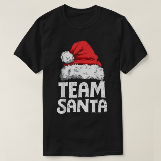 Team Santa Kerstman Squad Family Matching Pajamas T-shirt (Design voorkant)
