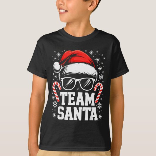 Team Santa Shirt Adult Kids Christmas Santa Squad  (Voorkant)