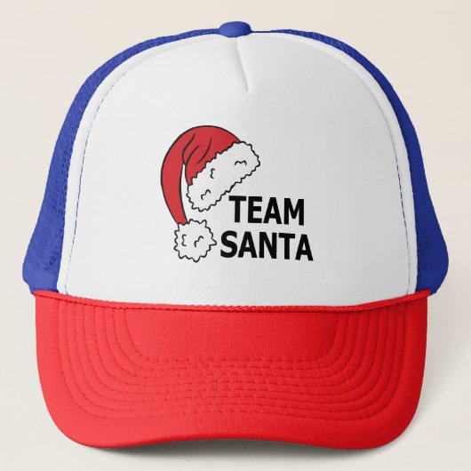 Team Santa Shirt, Kerstmis Trucker Pet (Voorkant)