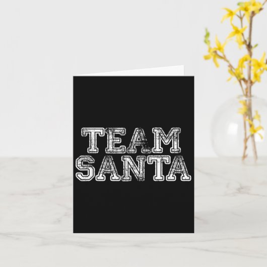 Team Santa T Shirt - Funny Fun Christmas Day Tee  Kaart (Gele Bloem)