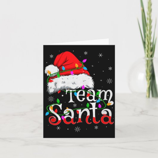Team Santa Xmas Pajamas Matching Family Group Chri Kaart (Voorkant)