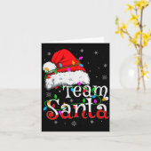 Team Santa Xmas Pajamas Matching Family Group Chri Kaart (Gele Bloem)