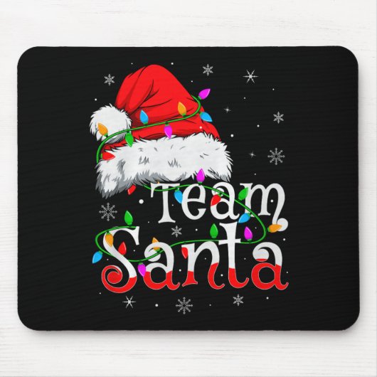 Team Santa Xmas Pajamas Matching Family Group Chri Muismat (Voorkant)