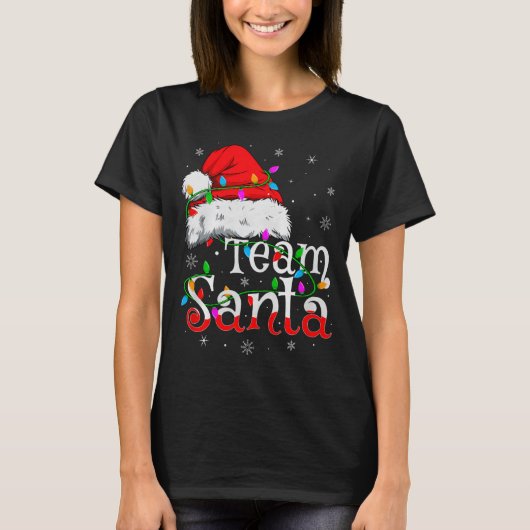 Team Santa Xmas Pajamas Matching Family Group Chri T-shirt (Voorkant)