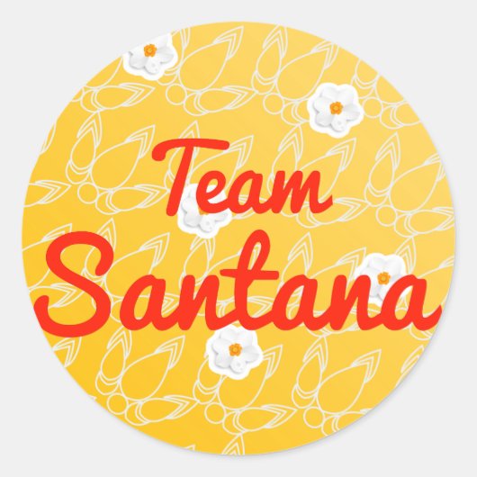 Team Santana Ronde Sticker (Voorkant)