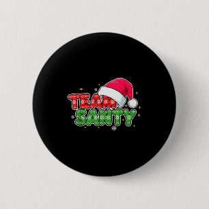 Team Santy-sinterklaas Kerst, Team en Familie Ronde Button 5,7 Cm