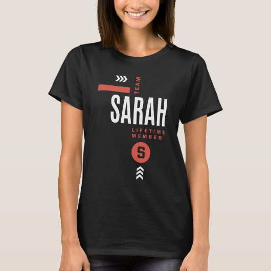 Team Sarah Lifetime Lid T-shirt (Voorkant)