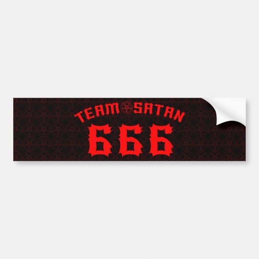 Team Satan Bumpersticker (Voorkant)