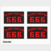 Team Satan Rechthoekige Sticker (Vel)