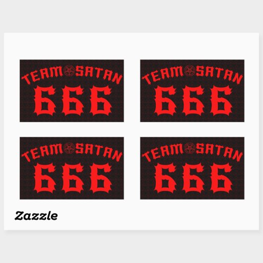 Team Satan Rechthoekige Sticker (Vel)