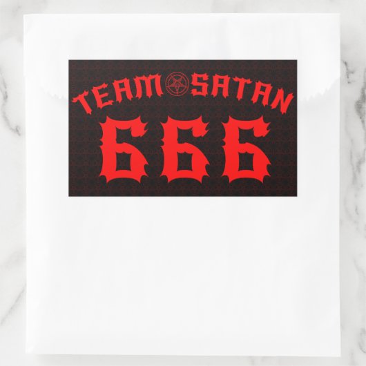 Team Satan Rechthoekige Sticker (Tas)