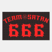 Team Satan Rechthoekige Sticker (Voorkant)