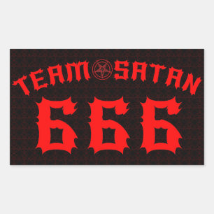 Team Satan Rechthoekige Sticker