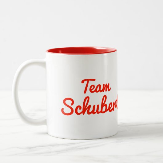 Team Schubert Tweekleurige Koffiemok (Links)