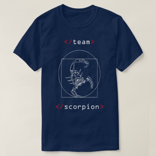 Team Scorpion Da vinci Vitruvian Scorpion T-shirt (Design voorkant)