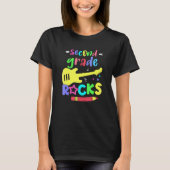 Team Second Grade Hello 2nd Grade Rocks Back To Sc T-shirt (Voorkant)