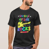 Team Second Grade Hello 2nd Grade Rocks Back To Sc T-shirt (Voorkant)
