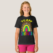 Team Seventh Grade Rainbow Leopard terug naar scho T-shirt (Voorkant volledig)